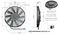 PEZZAIOLI Axiální ventilátor tlačný Ø 255mm 24V OEM VA11-BP12/C-57S / 138-90050226
