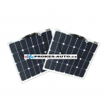 Sada flexibilních solárních panelů 2x 55W/12 nebo 24V vč. regulátoru s připojením bluetooth